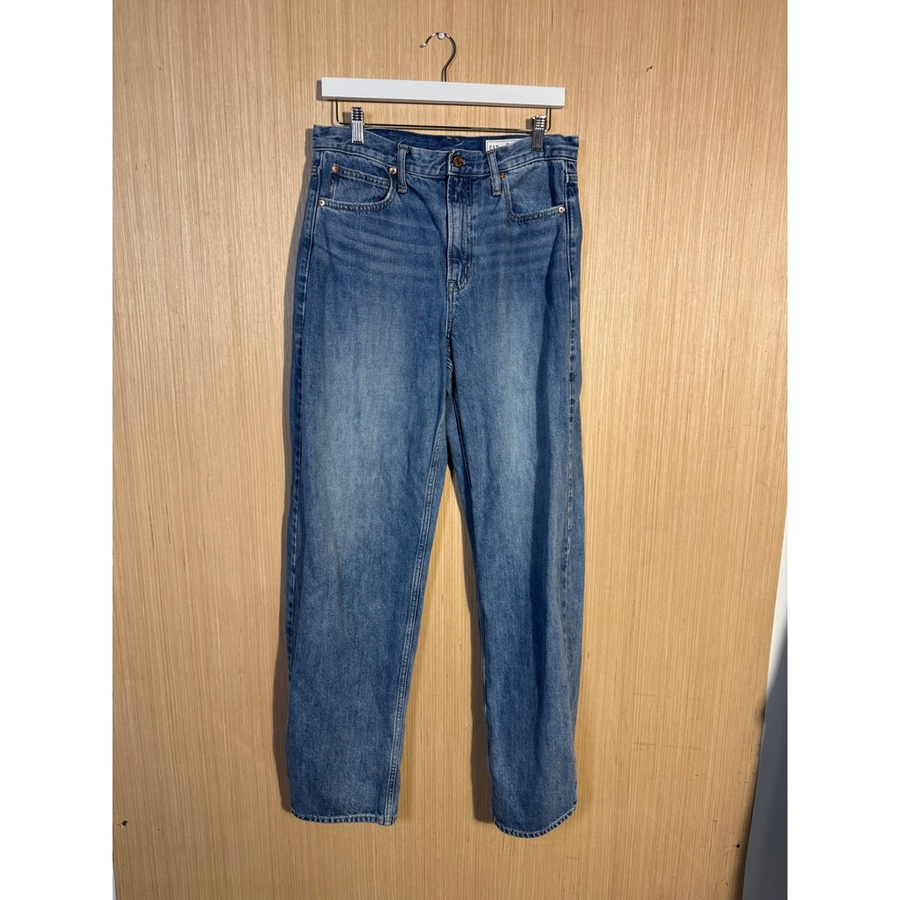 Gap Barrel High Rise Jeans Womens 29 8 Tall Medium Wash Blue Denim Wide Leg